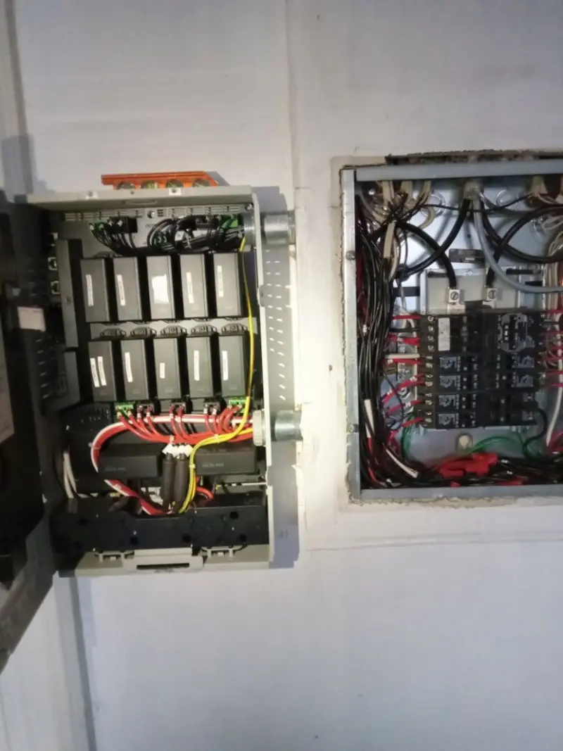 Electrical panel upgrade completed for Security Camera Wiring in Blair